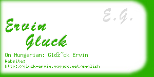 ervin gluck business card